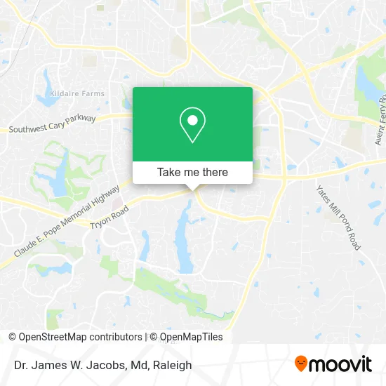 Dr. James W. Jacobs, Md map
