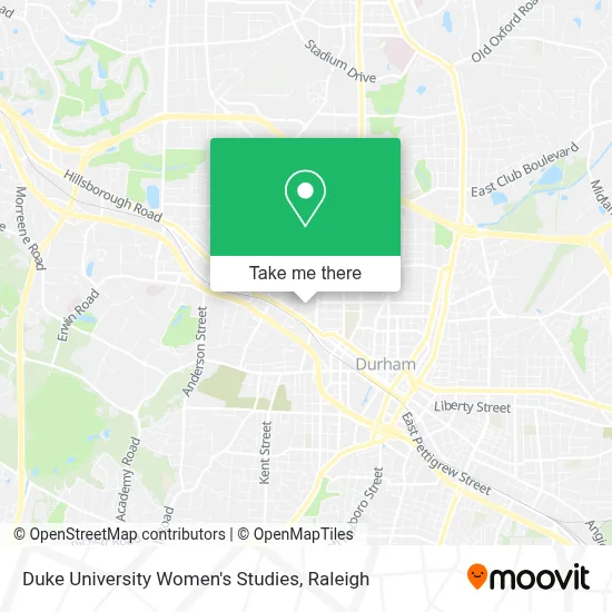 Duke University Women's Studies map