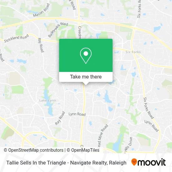 Tallie Sells In the Triangle - Navigate Realty map