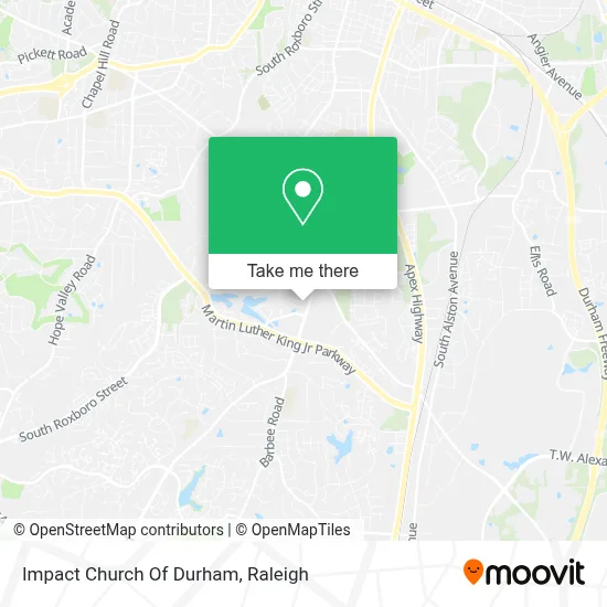 Impact Church Of Durham map
