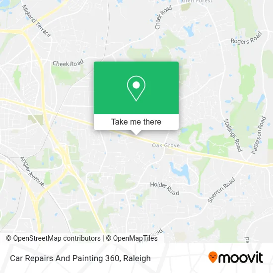 Car Repairs And Painting 360 map
