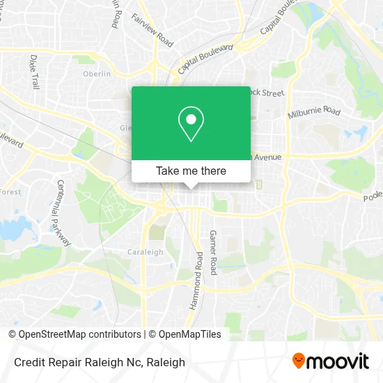 Credit Repair Raleigh Nc map
