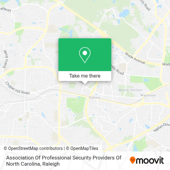 Association Of Professional Security Providers Of North Carolina map