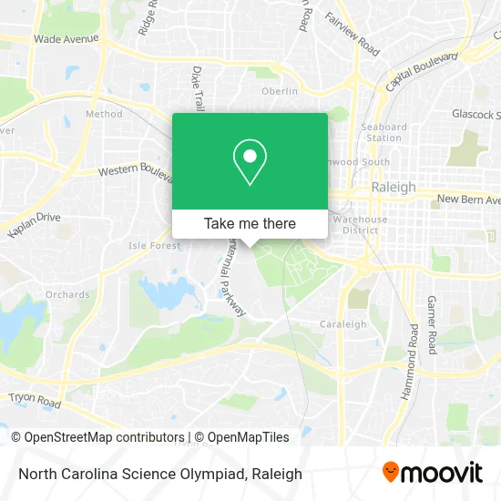 North Carolina Science Olympiad map
