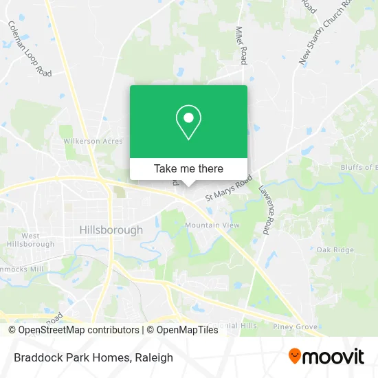 Braddock Park Homes map