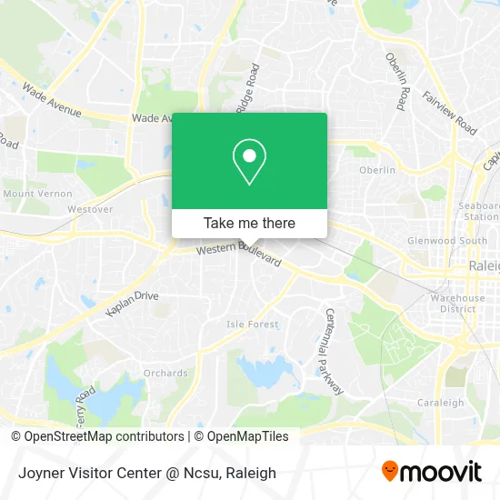 Joyner Visitor Center @ Ncsu map