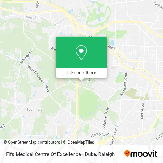 Fifa Medical Centre Of Excellence - Duke map