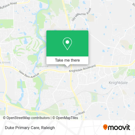 Duke Primary Care map