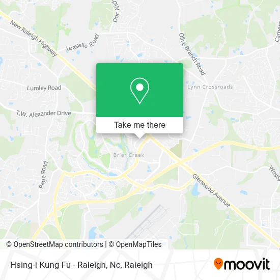 Hsing-I Kung Fu - Raleigh, Nc map