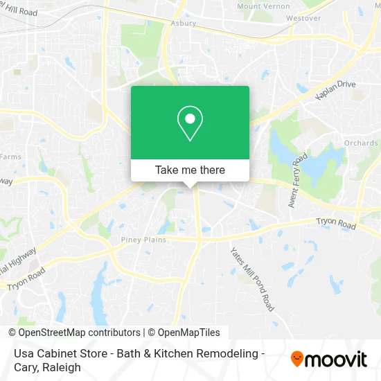 Usa Cabinet Store - Bath & Kitchen Remodeling - Cary map