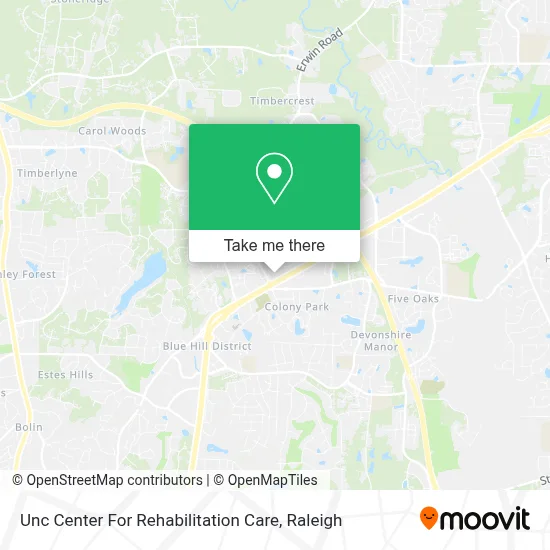 Unc Center For Rehabilitation Care map