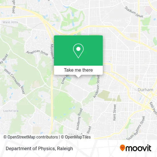 Department Of Physics map