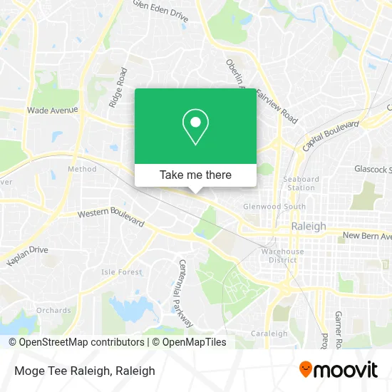 Moge Tee Raleigh map