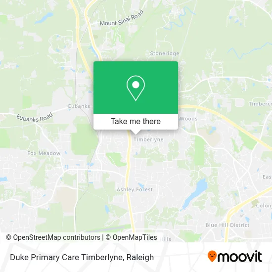 Duke Primary Care Timberlyne map
