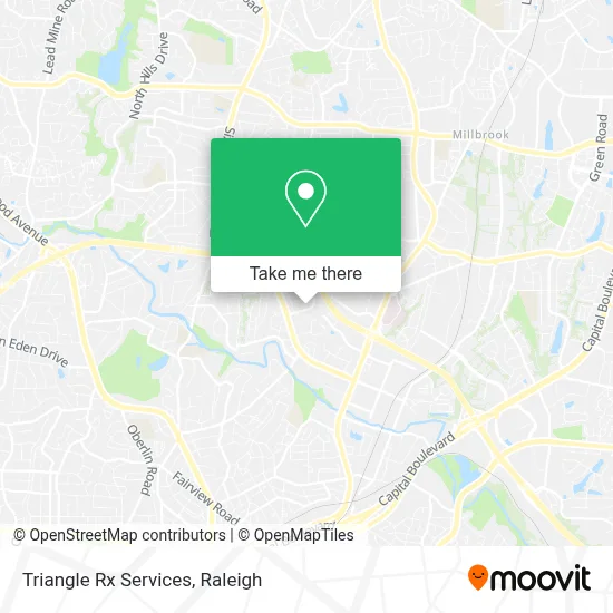 Triangle Rx Services map