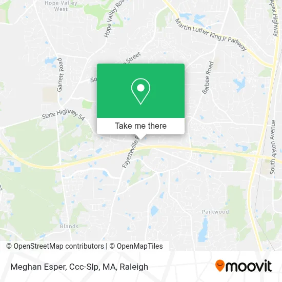 Meghan Esper, Ccc-Slp, MA map