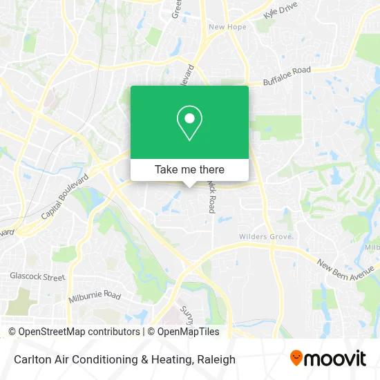 Carlton Air Conditioning & Heating map
