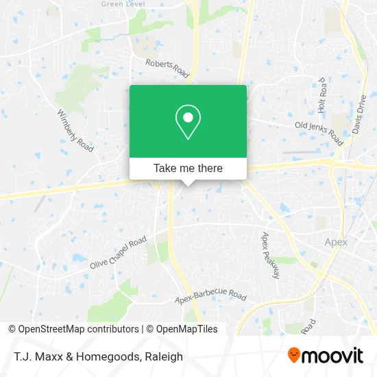 T.J. Maxx & Homegoods map