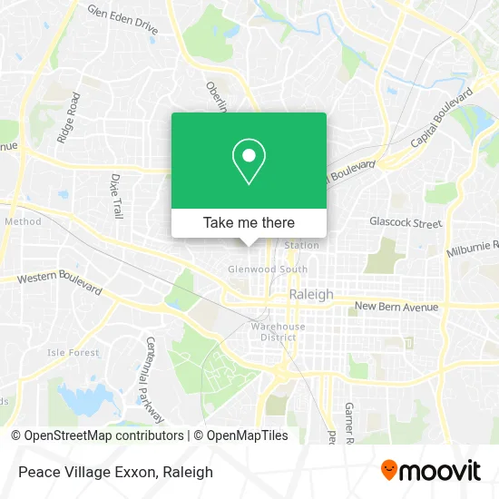 Peace Village Exxon map