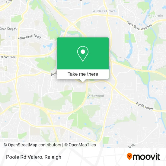 Poole Rd Valero map