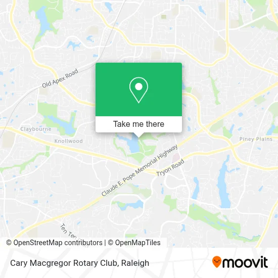 Cary Macgregor Rotary Club map