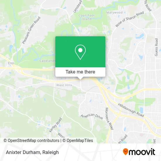 Anixter Durham map