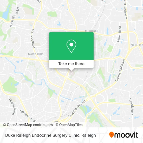 Duke Raleigh Endocrine Surgery Clinic map