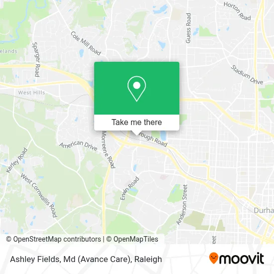 Ashley Fields, Md (Avance Care) map