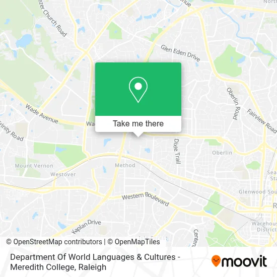 Department Of World Languages & Cultures - Meredith College map