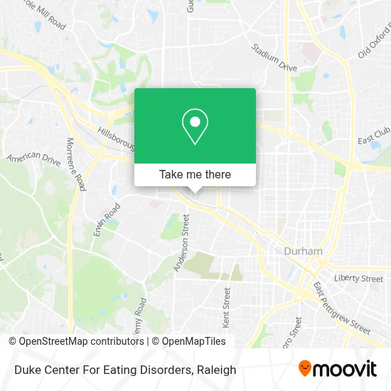 Duke Center For Eating Disorders map