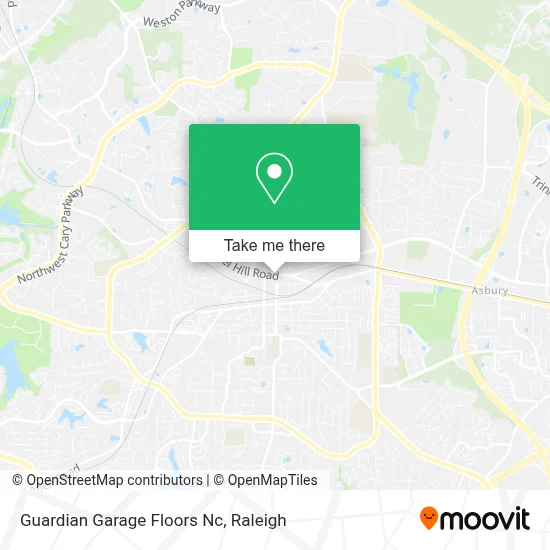 Guardian Garage Floors Nc map