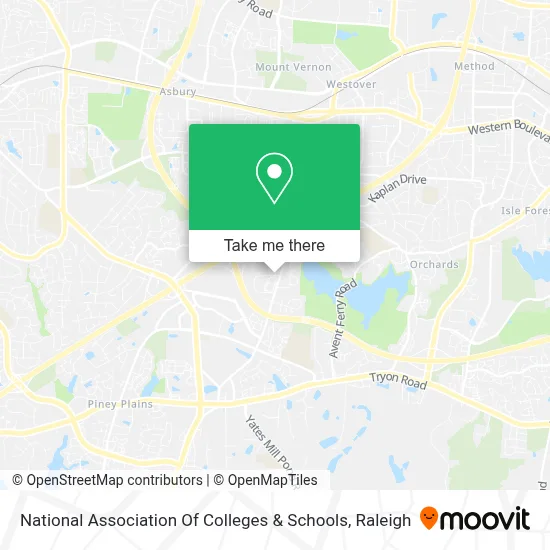 National Association Of Colleges & Schools map