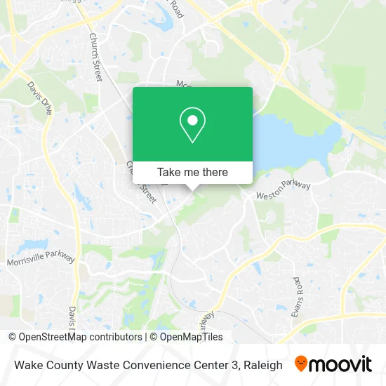 Wake County Waste Convenience Center 3 map