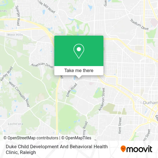 Duke Child Development And Behavioral Health Clinic map