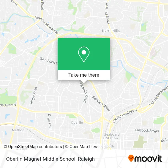 Oberlin Magnet Middle School map