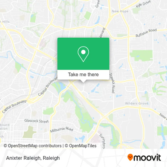 Anixter Raleigh map