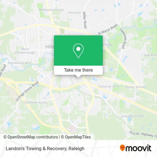 Landon's Towing & Recovery map