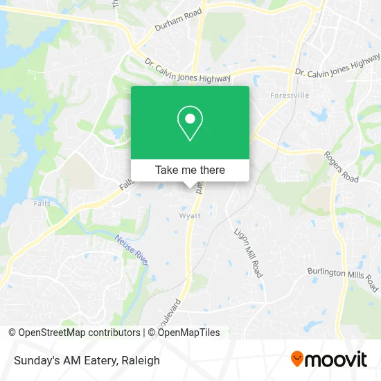 Sunday's AM Eatery map