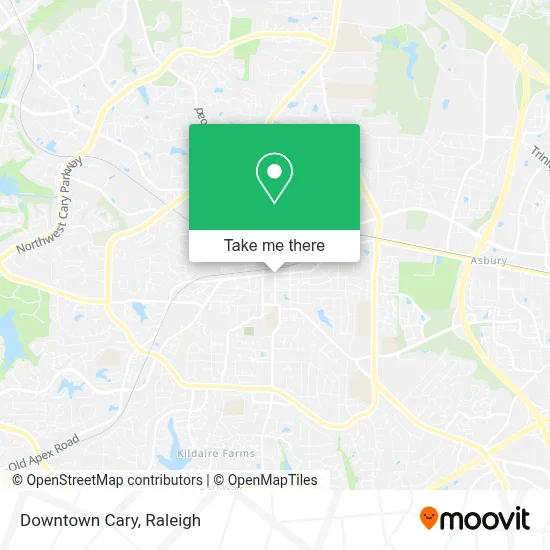 Downtown Cary map