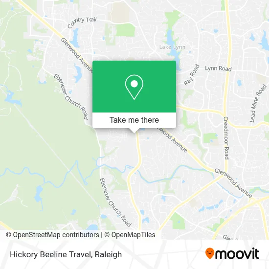 Hickory Beeline Travel map