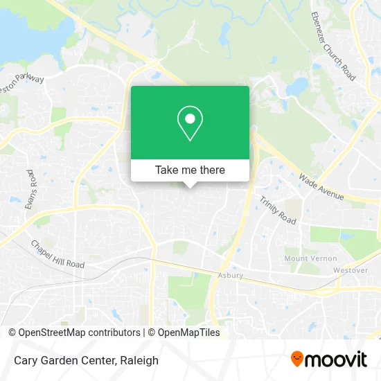 Cary Garden Center map