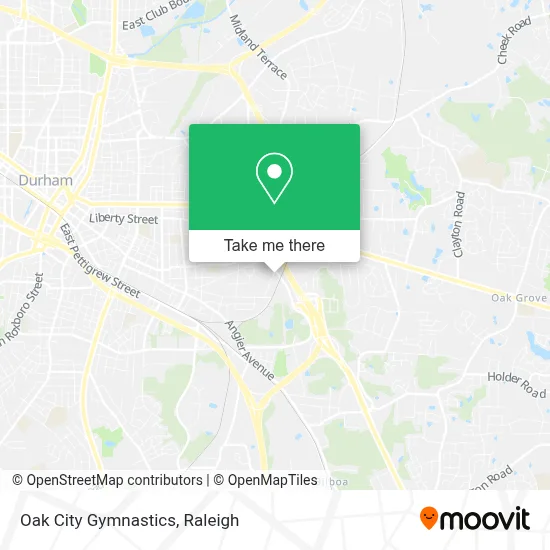 Oak City Gymnastics map