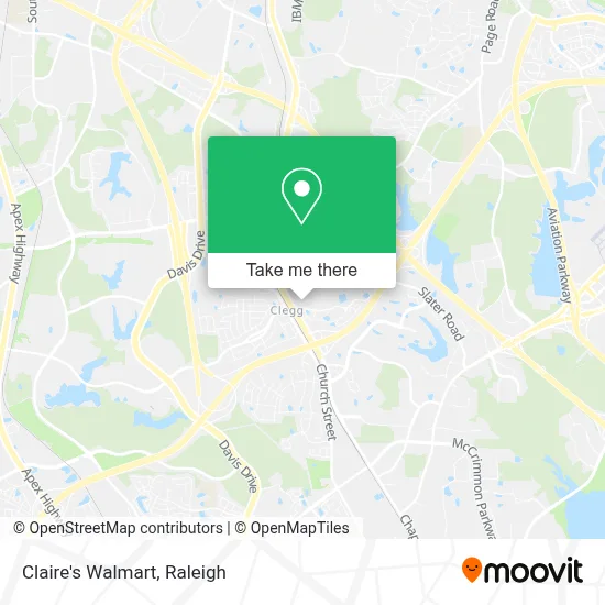 Claire's Walmart map