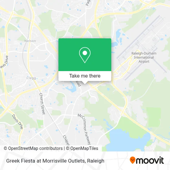 Greek Fiesta at Morrisville Outlets map