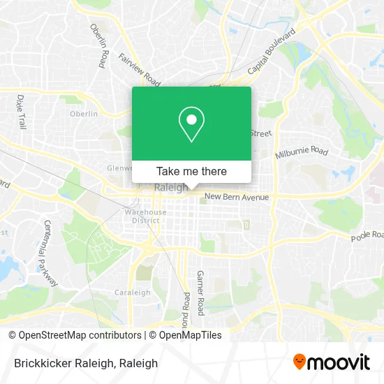 Brickkicker Raleigh map