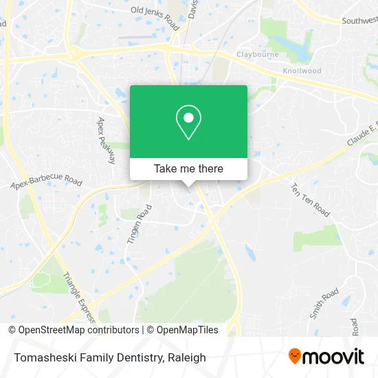 Tomasheski Family Dentistry map