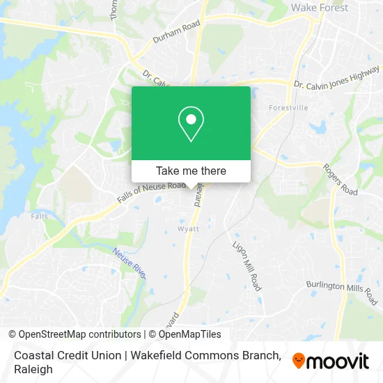 Coastal Credit Union | Wakefield Commons Branch map