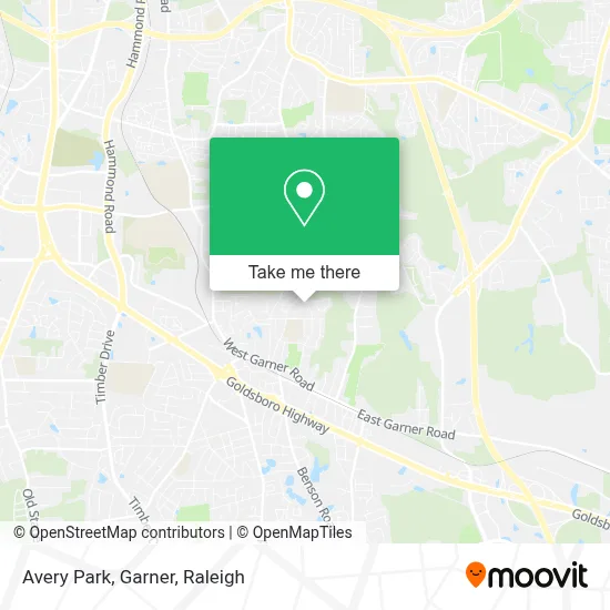 Avery Park, Garner map