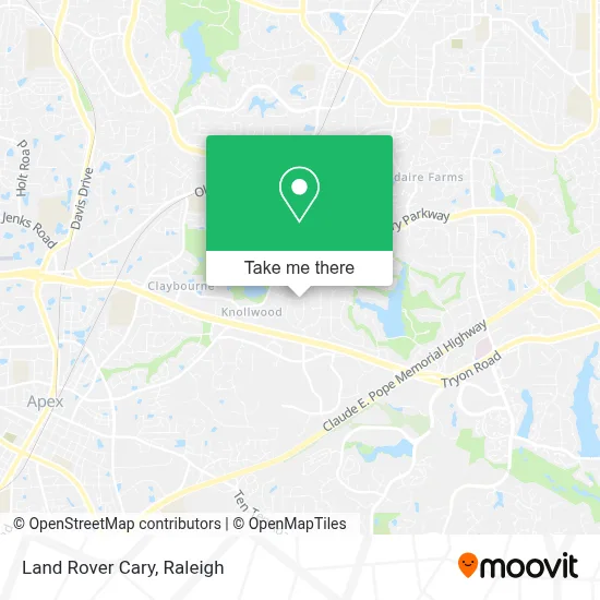Land Rover Cary map