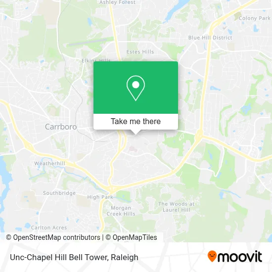 Unc-Chapel Hill Bell Tower map